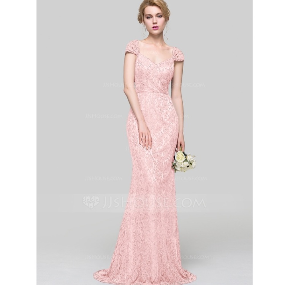 Formal Pink Lace Dress